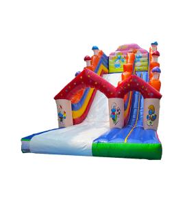 Quality Children Fun Park Inflatable Smurfs Large Slide For Rentals wholesale