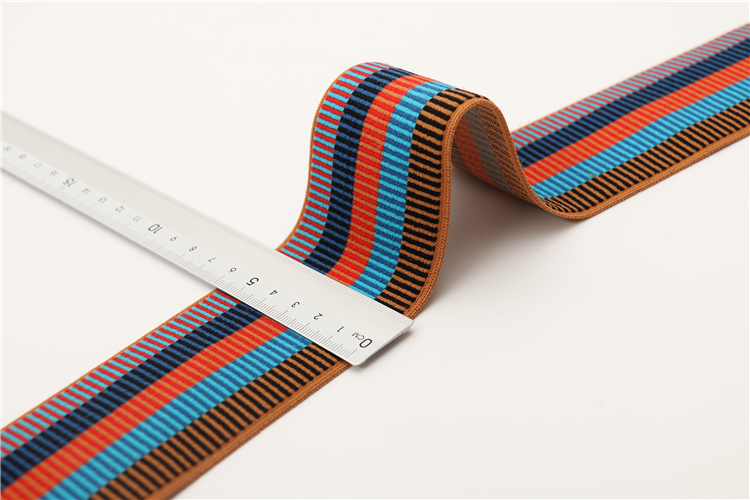 Custom logo Nylon/Polyester Woven Knitted Jacquard Ribbon Soft Elastic Band webbing For Underwear Boxer Waist band Belt
