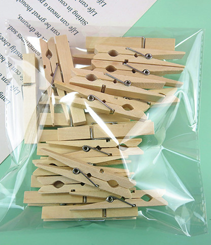 Natural Wood Color Solid Wooden Clothpins Clips Pegs with Animal Fruit Christmas 25 X 3mm