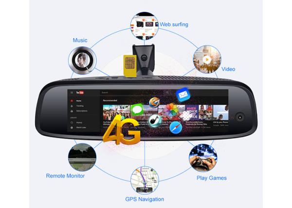 HD 1080P 3CH 4G LTE Rear View Mirror Dash Cam