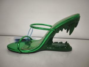 Quality Slip On Closure Type Womens Pump Heels With Leather Lining Material green wholesale
