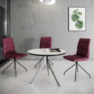 Quality W600mm Round Conference Table Small Wooden Meeting Desk With Y Shape Leg wholesale