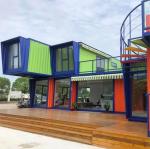 Courtyard Prefab Detachable Coffee Shop Restaurant Luxury Bar Led Flat Pack