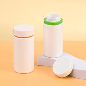 Quality White Vitamin Pill Bottle Funnel Design Pet Plastic Packaging wholesale