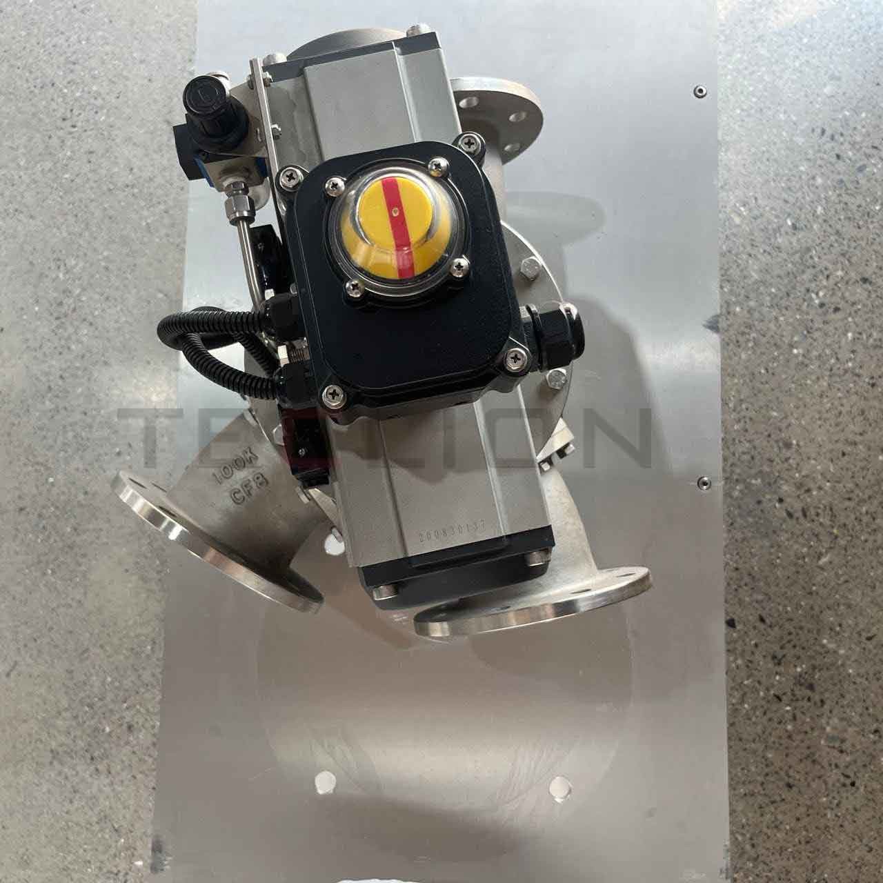45 Degree Ceramic Sprayed Single Channel Ball directional valve for Dense Phase Conveying