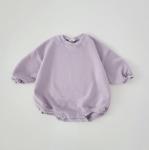 Oversized Long Sleeve Newborn Sweater Romper French Terry Cotton Bubble Romper