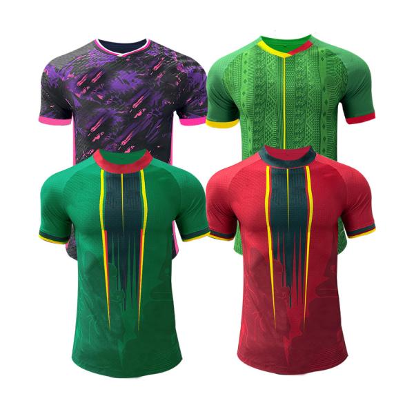 23-24 Mali Polyester Fiber Football Team Jersey Long Lasting Blue / Red / Green