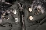 Casual Women's Padded Coats And Jackets Clothing With Fur Hood Metal Zipper