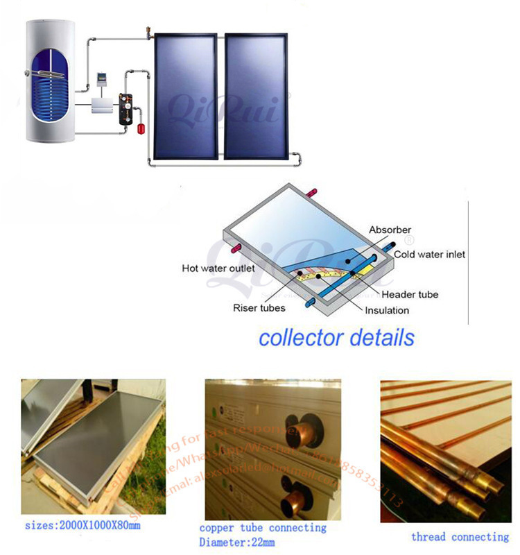 100L-500L Flat Plate Solar Collector Split Pressurized Solar Hot Water Heater