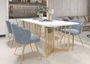 Quality Stainless Steel Bottom Frame Modern Dining Table Marble wholesale