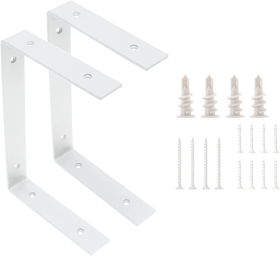 Powder Coated Steel Heavy Duty DIY Shelf Bracket for Farmhouse Style Floating Wall Shelves