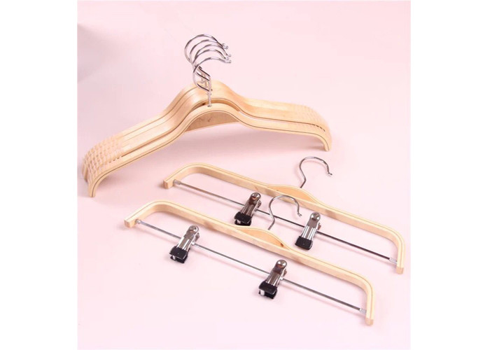 Shop Kids Baby Space Saving Wooden Coat Hangers , Retail Store Bulk Clothes Hangers