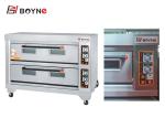 Commercial Bakery Deck Baking Oven,Stainless Steel Double Deck Six Trays Bread