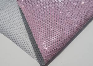Quality Chunky Metallic Sequined Perforated Leather Fabric Wallpaper Home Decoration Curtain wholesale