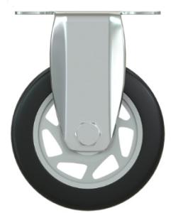 Quality 100mm Pu Caster Rigid Wheels Zinc Coated wholesale
