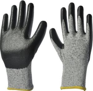 Quality OEM Grey Cut Resistance Gloves 13 Gauge Puncture Resistant Gloves Palm Coated wholesale