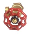 High Quality Red Handwheel Globe Brass Boiler Drain Valve Stop