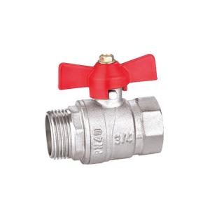 Quality OEM Brass Three Quarter Inch Ball Valve With Butterfly Handle wholesale