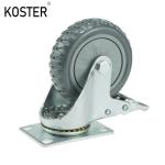 Flat Free Plate Ball Furniture Caster with Brake Installation Height 103mm/128mm