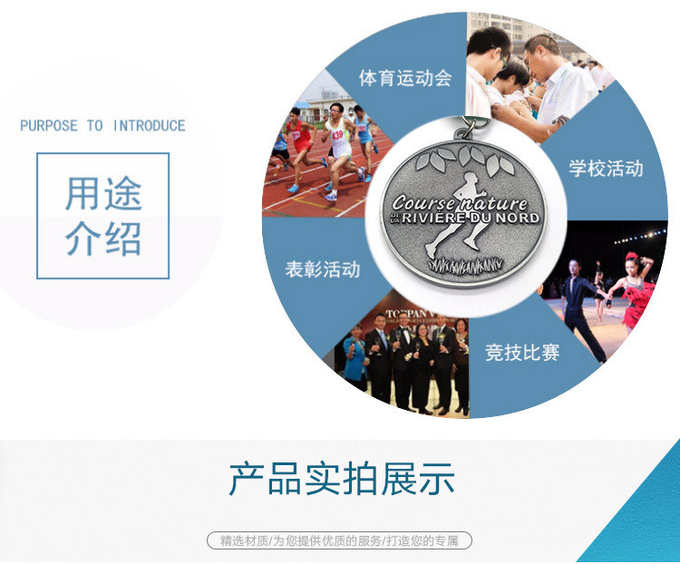 China Manufacture No Minimum Order Custom Souvenir Sport Marathon Finisher Medal Custom
