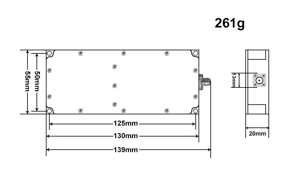 400-2700MHz Wide Frequency Band 50W RF Amplifier Module for Anti Drone FPV UAV Jammer