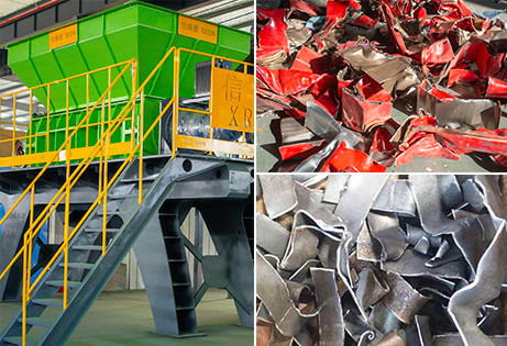 Industrial Scrap Metal Double Shaft Shredding Machine Metal Crusher