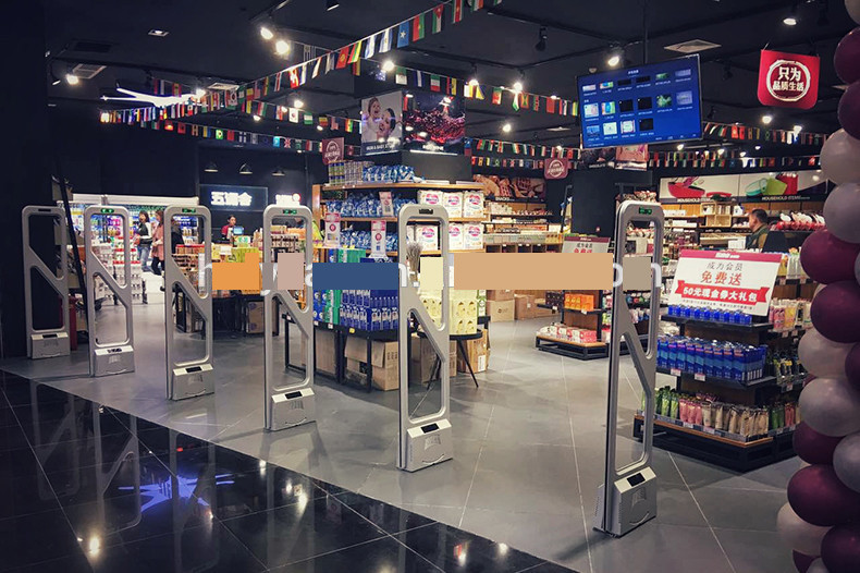 Supermarket anti-theft system theft detector 58khz frequency jammers merchandising alarm door