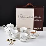 Ceramic Tea Set In European Style Porcelain Teapot Cups And Saucers For