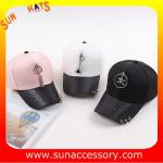 QF17041 trendy fashion girls baseball cap, OEM and ODM cap factory wholesale