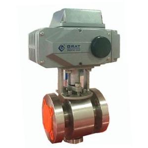 Quality Flange Connection Dn150 300LB CF8 2 PC Trunnion Electric Control Ball Valve wholesale