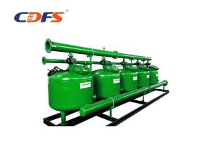 Quality Stainless Steel Deep Bed Sand Filter , Green Automatic Backwash Sediment Filter wholesale