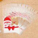 CUSTOM DESIGN CANDY BAGS WITH GOLDEN TWIST TIES CLEAR PLASTIC TREAT BAGS FOR