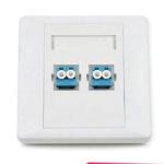 1 / 2 / 3 / 4 Ports Fiber Optic Plate For Cable Junction , 86 Type Switch Box