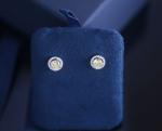 Women Stamped Diamond 925 Sterling Earrings Stud Zirconia Jewellery