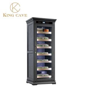 Quality Luxury Wine Cooler Cigar Cabinet With With Cedar Wood Tray wholesale