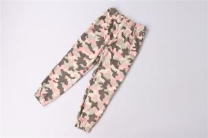 Quality Elastic Waist Womens Camo Jogger Pants 98% Cotton 2% Spandex wholesale