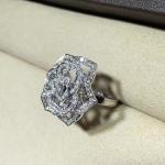 Piaget brand jewelry Rose ring in 18K white gold set with 143 brilliant-cut