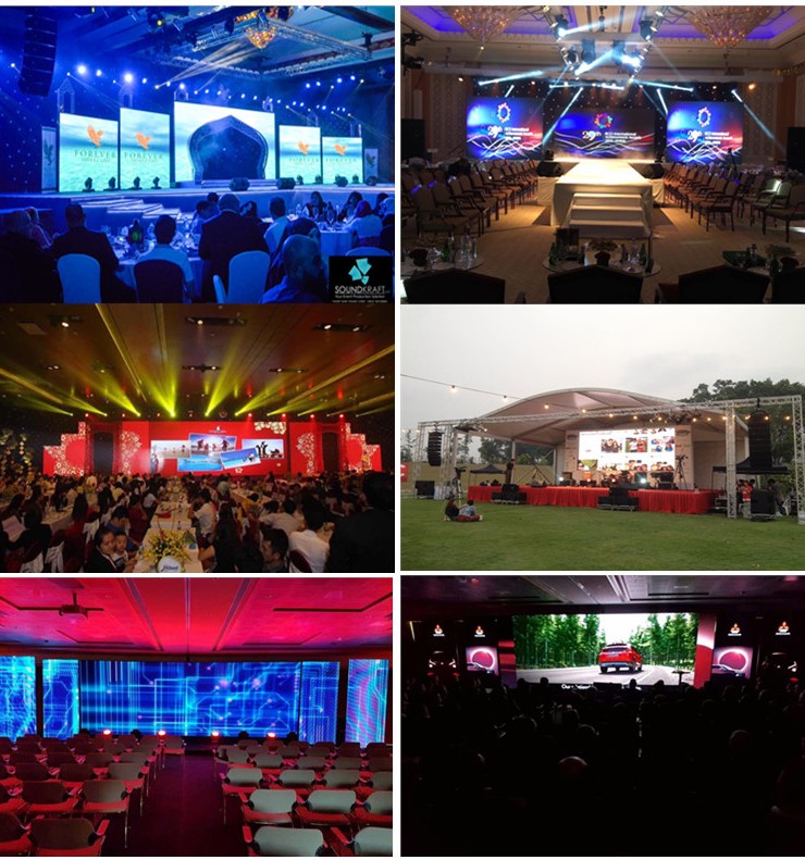 IP45 AC110-220V Indoor Rental LED Display Light Weight Led Video Wall Panel