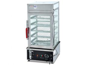 Quality Electric Food Warmer Showcase Stainless Steel Double Layers Glass Bread Steamer wholesale