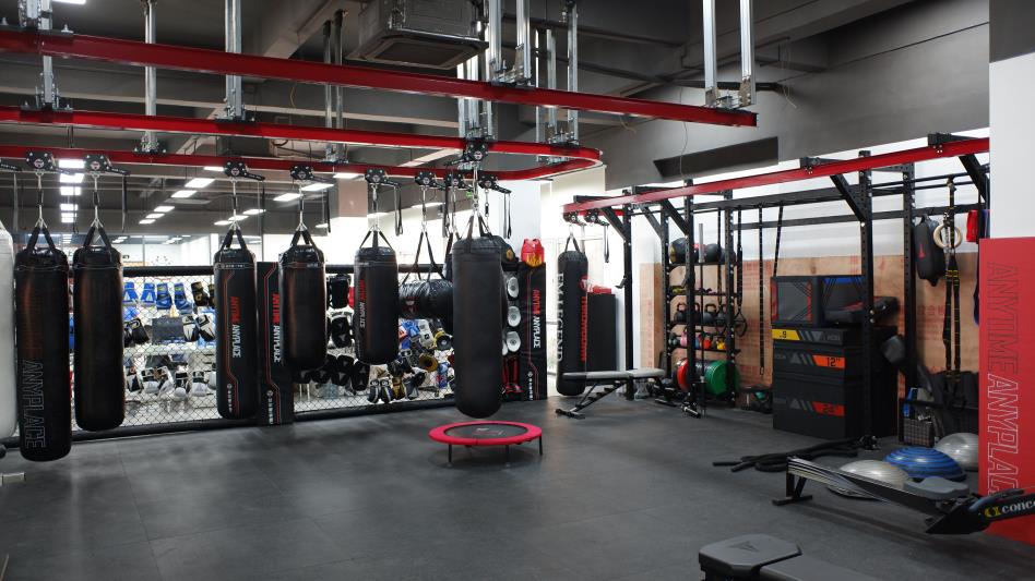 6FT Tall Free Weights Storage Rack Mount Stand Heavy Steel Boxing Bag Rack