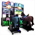 Metal Fiberglass Horse Racing Arcade Machine / Go Go Jockey Video Game Machine
