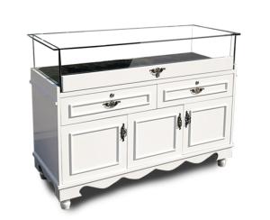 Quality Retail Jewelry Display Cases Jewelry Store Showcases With Lights Europe Style wholesale