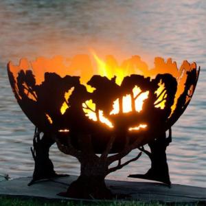 Quality Decoration Hemisphere Corten Steel Outdoor Fire Pit Balls Laser Cutting wholesale