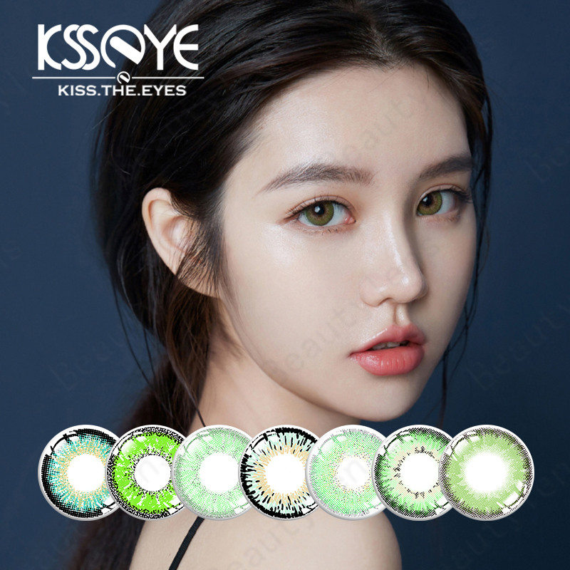 Odm 3 Tone Colored Himalaya Green Contact Lens 14mm For Dark Eye