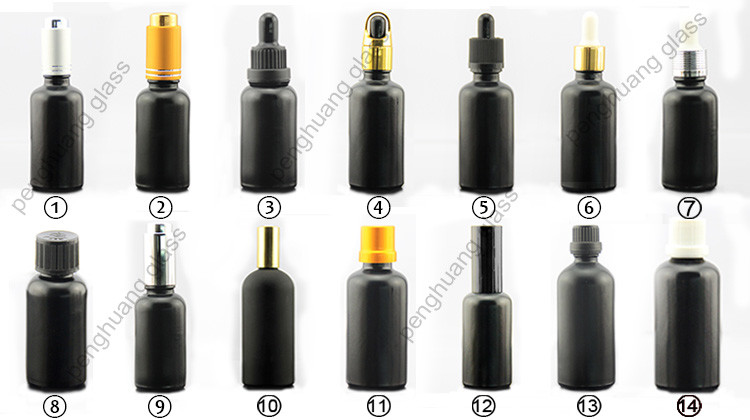 Black Glass Dropper 100ml Pipette Bottle Customized Cosmetic Bottle