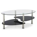 Electroplate Stainless Steel Frame 150cm Modern Glass Coffee Table