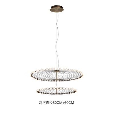Duplex Building Ferris Wheel Large Chandelier Creative Industrial Ring Pendant Light(WH-AP-588)