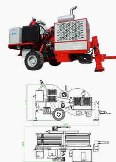 GL2x40 Durable Transmission Power Lines Max 8Ton Stringing Equipment