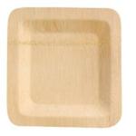 9 Inch Environmentally Friendly Biodegradable Square Bamboo Plate For Wedding