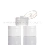 28mm Plastic Cap for Flip Top Cap Bottle in Ribbed White Colors Customized